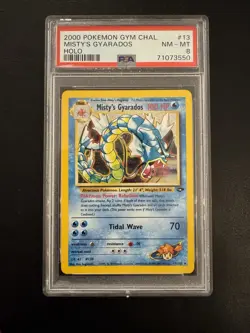 Pokemon TCG Misty's Gyarados Holo Rare Gym Challenge 13/132 PSA 8 - Image 1