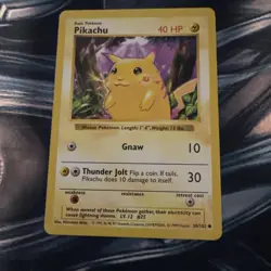 Pokemon TCG Pikachu Red Cheeks Base Set Shadowless 58/102 Regular Common 40HP - Image 2