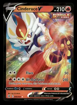 Pokemon SWSH08: Fusion Strike #044/264 Cinderace V - Image 1