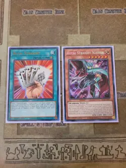 YUGIOH ROYAL STRAIGHT SLASHER SECRET + ROYAL STRAIGHT BLCR ULTRA 1ST ED NM - Image 1