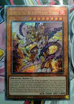 Horus the Black Flame Deity Quarter Century Secret Rare English YuGiOh NM - Image 1