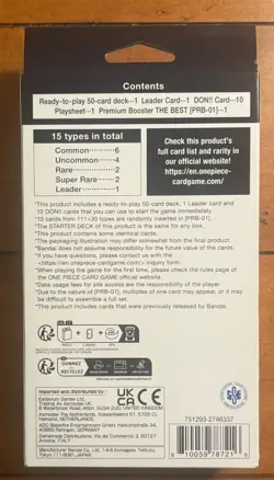 One Piece TCG Black Smoker Starter Deck (ST-19) Brand New Sealed With PRB01 Pack - Image 3