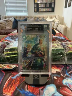 ONE PIECE OP-14 RORONOA ZORO SP ALT ART BGS BLACK LABEL 10 PERFECT 10s ENGLISH - Image 1
