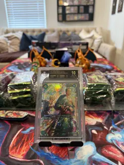 ONE PIECE OP-14 RORONOA ZORO SP ALT ART BGS BLACK LABEL 10 PERFECT 10s ENGLISH - Image 2