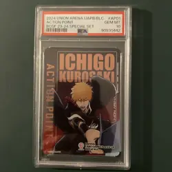 PSA 10 Ichigo Kurosaki Union Arena Bleach UAPB/BLC-AP01 Action Point Bandai 2024 - Image 1
