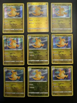 Dragonite Silver Tempest Holo & Reverse Holo Lot of 9 Cards - Image 1