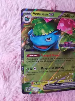 2024 POKEMON VENUSAUR EX STELLAR CROWN Stamped Promo #001 TCG CARD GAMESTOP - Image 2