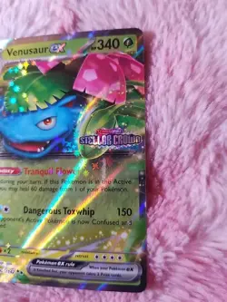 2024 POKEMON VENUSAUR EX STELLAR CROWN Stamped Promo #001 TCG CARD GAMESTOP - Image 3