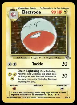 Pokemon Cards Electrode 2/64 Unlimited Holo Jungle Holo Rare *eBay Live* - Image 1