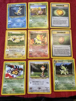 Vintage Card Lot NEO GENESIS x9 Vintage HP-LP Pokemon Card Binder Collection Set - Image 1