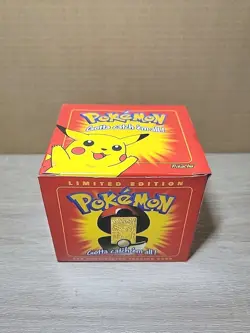 *Sealed* Pokemon Pikachu 23k Gold Plated Trading Card Burger King Promo 1999 New - Image 2