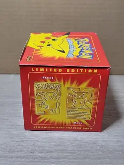 *Sealed* Pokemon Pikachu 23k Gold Plated Trading Card Burger King Promo 1999 New - Image 4