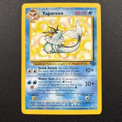 Vaporeon 28/64 Jungle Regular Non-Holo WOTC Pokemon Card Near Mint NM - Image 1