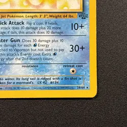 Vaporeon 28/64 Jungle Regular Non-Holo WOTC Pokemon Card Near Mint NM - Image 5