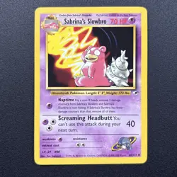 Sabrina's Slowbro 060/132 Gym Heroes Non-Holo Pokemon Card Wizards Near Mint NM - Image 1