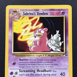 Sabrina's Slowbro 060/132 Gym Heroes Non-Holo Pokemon Card Wizards Near Mint NM - Image 2