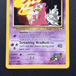 Sabrina's Slowbro 060/132 Gym Heroes Non-Holo Pokemon Card Wizards Near Mint NM - Image 3