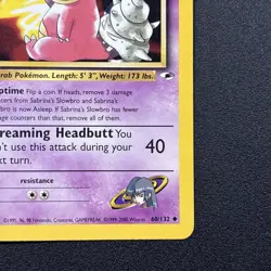 Sabrina's Slowbro 060/132 Gym Heroes Non-Holo Pokemon Card Wizards Near Mint NM - Image 5