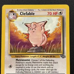 Clefable 17/64 Jungle Non-Hil Vintage Pokemon Card WOTC Near Mint NM - Image 2
