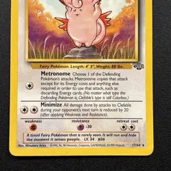 Clefable 17/64 Jungle Non-Hil Vintage Pokemon Card WOTC Near Mint NM - Image 3