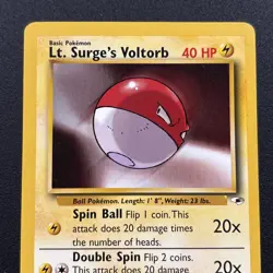 Lt. Surge's Voltorb 084/132 Gym Heroes Non-Holo Card Near Mint NM - Image 2