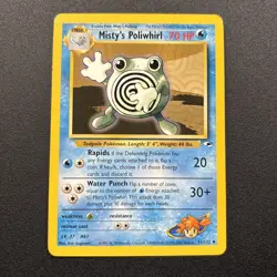 Misty's Poliwhirl 053/132 Gym Heroes Non-Holo Pokemon Card Wizards Near Mint NM - Image 1