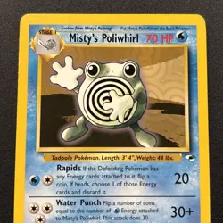 Misty's Poliwhirl 053/132 Gym Heroes Non-Holo Pokemon Card Wizards Near Mint NM - Image 2