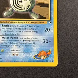 Misty's Poliwhirl 053/132 Gym Heroes Non-Holo Pokemon Card Wizards Near Mint NM - Image 5