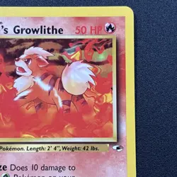 Blaine's Growlithe 62/132 Gym Heroes Non-Holo Pokemon Card Wizards Near Mint NM - Image 4