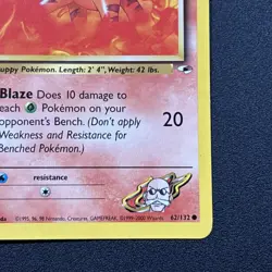 Blaine's Growlithe 62/132 Gym Heroes Non-Holo Pokemon Card Wizards Near Mint NM - Image 5