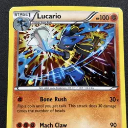 Lucario XY140 XY Holo Black Star Promo Pokemon Card Near Mint NM - Image 2