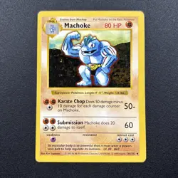 Machoke 034/102 Base Set (Shadowless) Regular Pokemon Card LP - Image 1