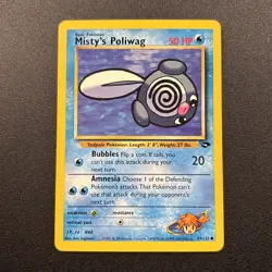 Misty's Poliwag 89/132 Gym Challenge Non-Holo Pokemon Card Near Mint NM - Image 1