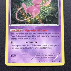Mew 29/124 Fates Collide Holo Rare Pokemon Card Near Mint NM - Image 3
