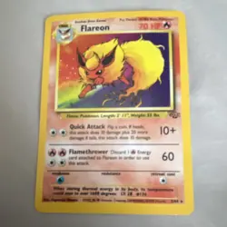 Pokemon Flareon 3/64 Jungle Holo Rare Unlimited 70 HP English Card - Image 1