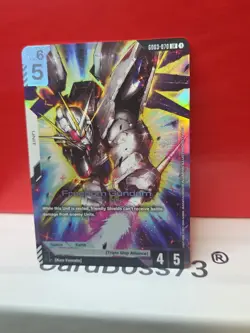 Freedom Gundam GD03-070 LR Gundam Card Game . Steel Requiem - Image 3