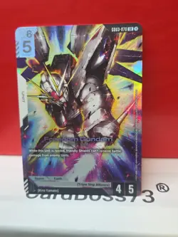 Freedom Gundam GD03-070 LR Gundam Card Game . Steel Requiem - Image 4