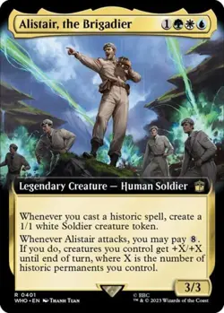 ~ Alistair, the Brigadier (Extended Art) ~ NM Foil ~ UB: Doctor Who ~ MTG ~ - Image 1