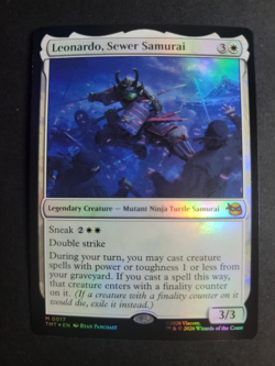 Leonardo, Sewer Samurai (Foil) Mythic MTG Ninja Turtles - Image 1