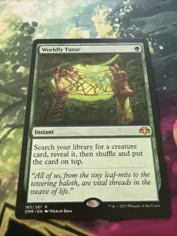 Magic: The Gathering Worldly Tutor Instant Dominaria Remastered Green #185 - Image 1