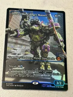 mtg showcase foil Donatello Gadget Master, TMNT, unplayed - Image 1