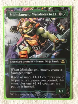 TMNT MTG Michelangelo, Weirdness to 11 [TMT] #214 Alt Art - Image 1