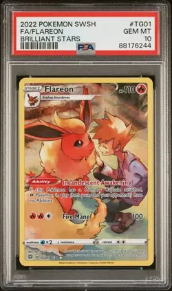 Flareon TG01/TG30 GEM MINT PSA 10. Pokemon SW&SH Brilliant Stars - Image 1