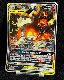 2021 RESHIRAM & CHARIZARD GX TAG TEAM • JUMBO BLACK STAR PROMO • SM201 • POKEMON - Image 2