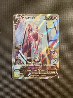 Mewtwo V (Alternate Full Art) 072/078 Pokemon GO Holo NM/M - Image 1