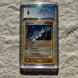 Poliwrath Pokemon 2005 EX Unseen Forces 11/115 Holo CGC 9 - Image 1