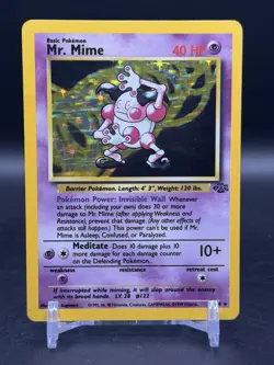 Mr. Mime 6/64 Holo Rare Jungle Pokemon English WOTC HP - Image 1