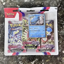 Pokemon Trading Card Games Scarlet & Violet 3 Pack Blister - Dondozo 820650853289 - Image 1
