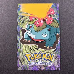 Venusaur #03 • Topps 3 of 12 Die Cut Evolution • Blue Logo • Pokemon 1999 • NM - Image 1