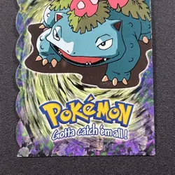 Venusaur #03 • Topps 3 of 12 Die Cut Evolution • Blue Logo • Pokemon 1999 • NM - Image 3